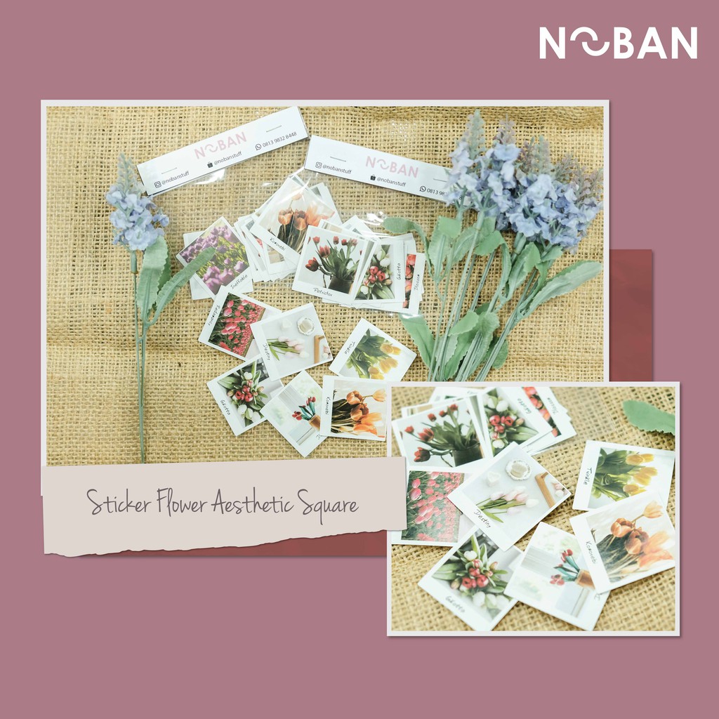 

Sticker Flower Aesthhetic Square / Stiker Bunga