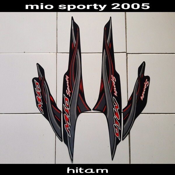Stiker motor Mio Sporty 2005 Hitam