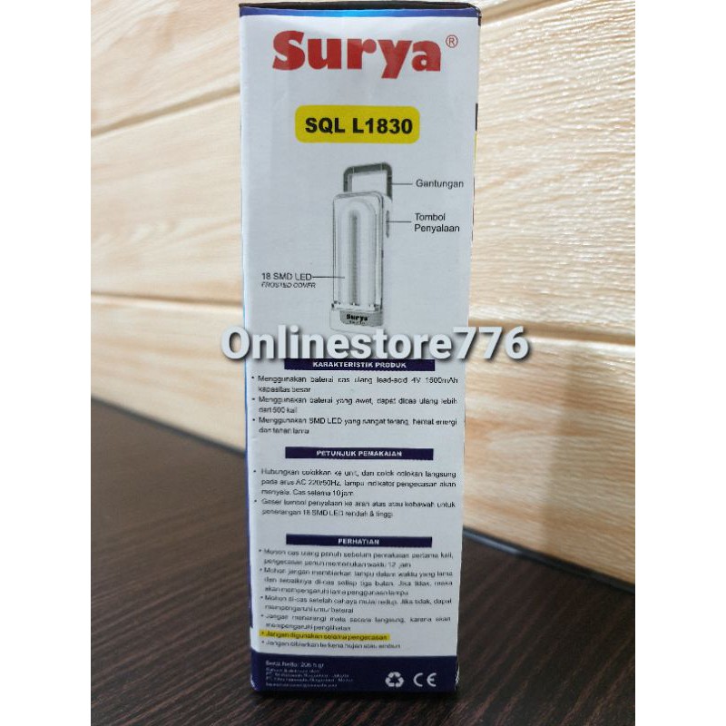 Lampu Senter Surya SQL L1830 Lampu Senter Darurat Lampu Emergency