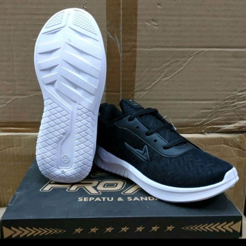 Sepatu Sneakers Wanita Cewek PRO ATT LGH 456 / LCS-740 Hitam Putih Size 37 s/d 40 Original Murah-2