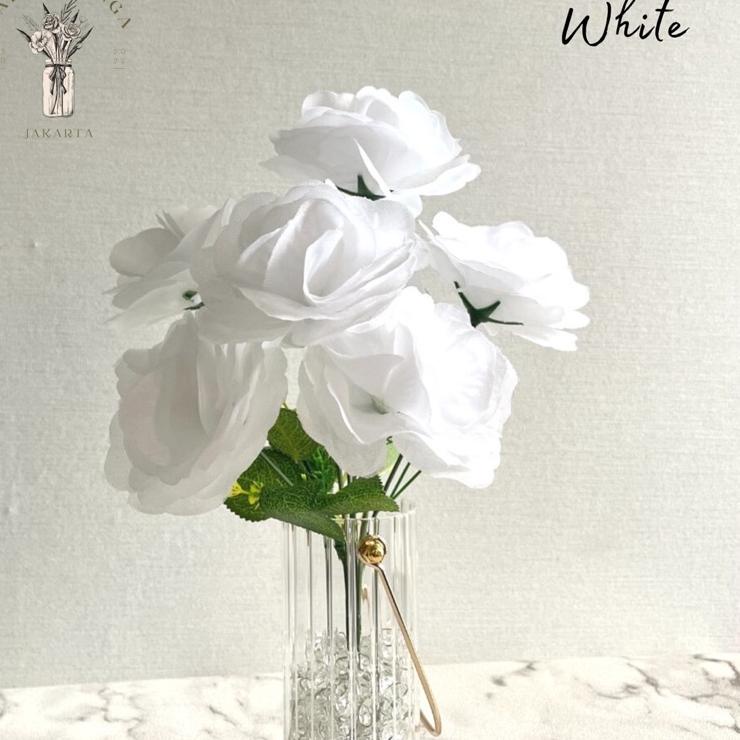 Buruan Miliki (7 Tangkai) Bunga Mawar Rose Import Plastik / Bunga Mawar Artificial / Artificial Impo