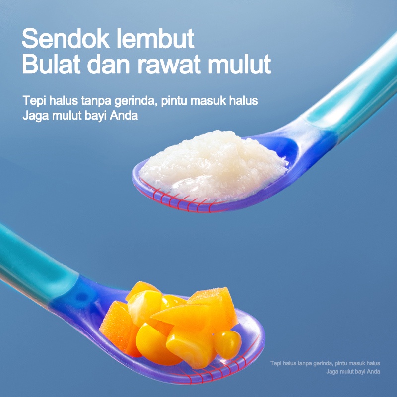 Alat makan bayi/Mangkok sendok tutup  bayi/alat makan bayi silikon anti tumpah/Set alat makan bayi L45