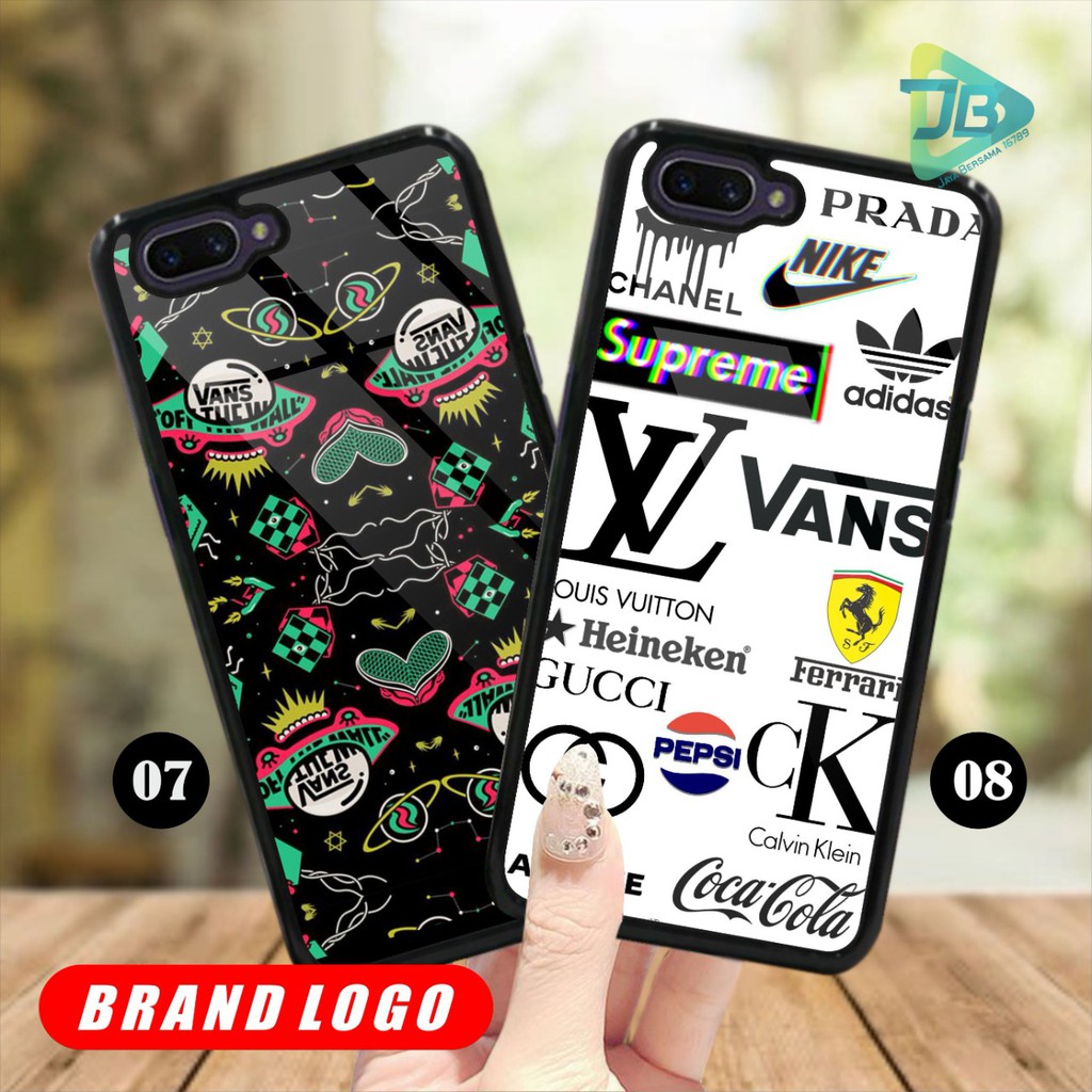 HARDCASE 2D GLOSSY BRAND LOGO OPPO VIVO XIAOMI SAMSUNG REALME IPHONE ALL TYPE JB4673