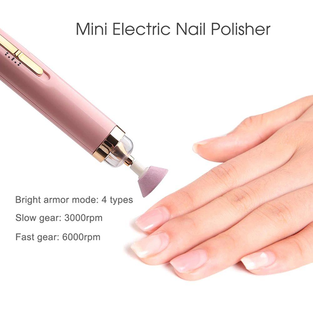 Quinton Alat Kikir Kuku Multifungsi|Alat Kikir Kuku Elektrik Portable Dengan Lampu LED Rechargeable Untuk Manicure / Pedicure