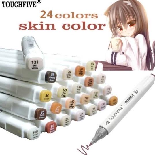 

Touchfive Skin Color 12 / 24 Pcs Twin Marker Skin Color Designer