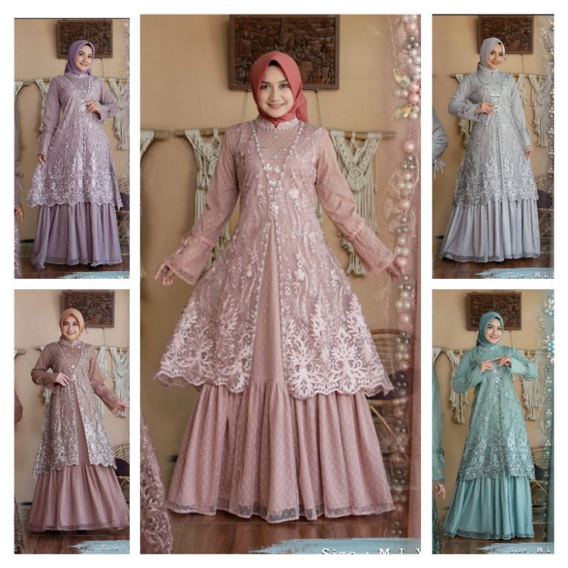 Realpict Dresss modern qiranty//Gamis lebaran modern//gamis lebaran murah//gamis pesta kondangan//gamis wisuda