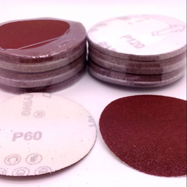 Amplas bulat tempel velcro 4 inch grit400