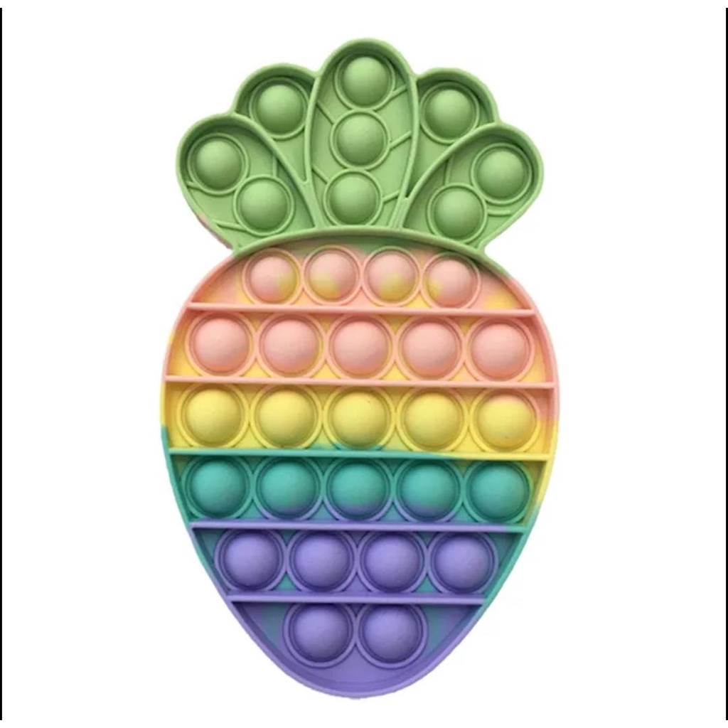 Push Bubble Fidget sensory Pop It Toy Mainan Anak untuk Penghilang Stress-Carrot