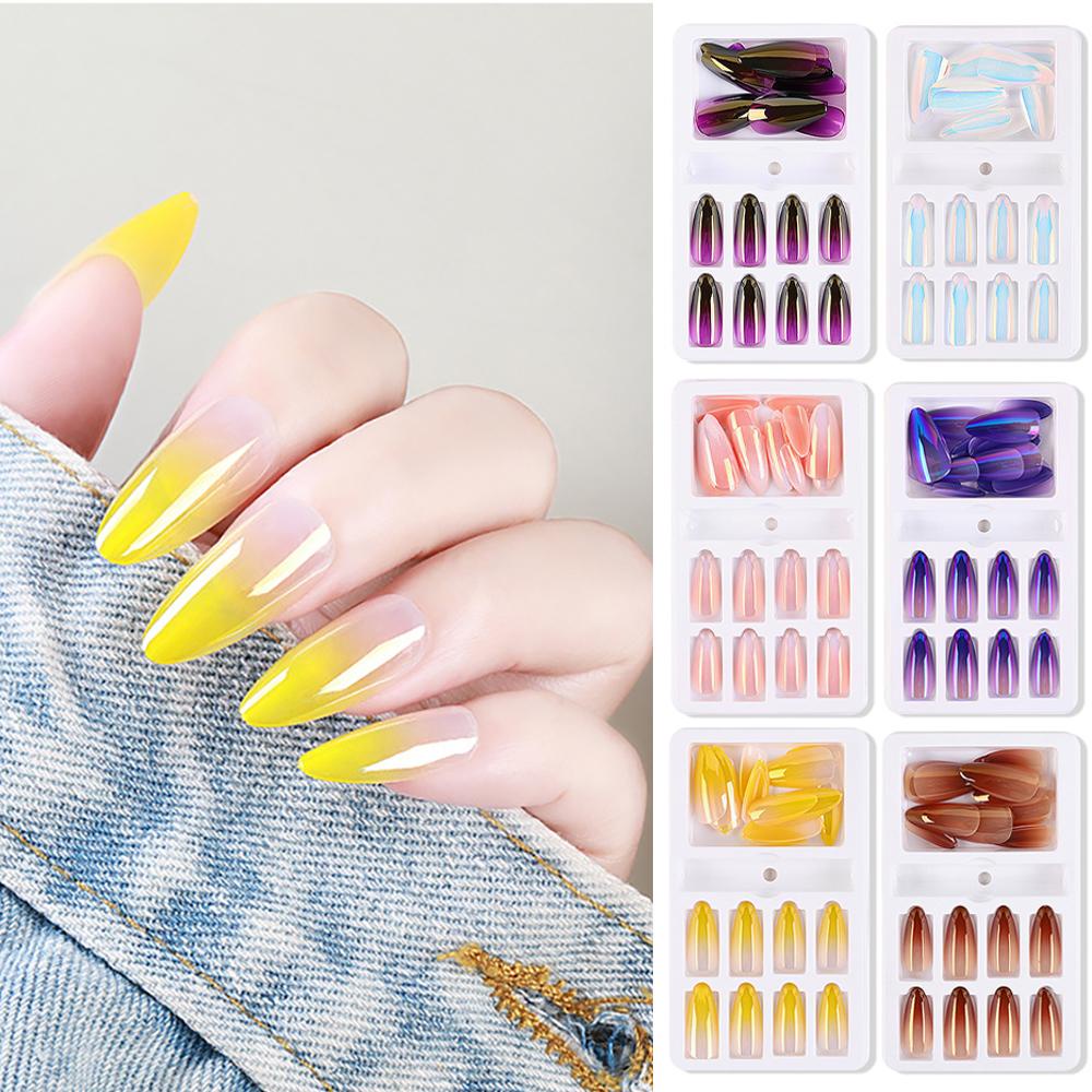 Mxbeauty Kuku Palsu Tips DIY Reusable Tekan Pada Kuku Kuku Buatan Kuku Ukuran Campur Manicure