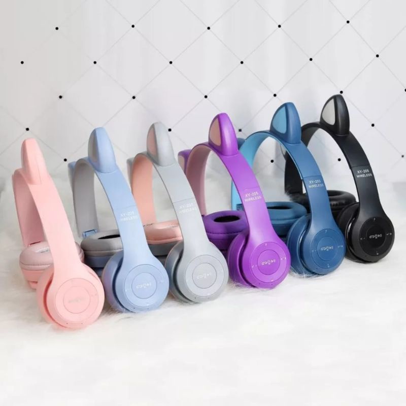 Saiia Store Headphone Kucing Aneka Warna Bluetooth Wireless