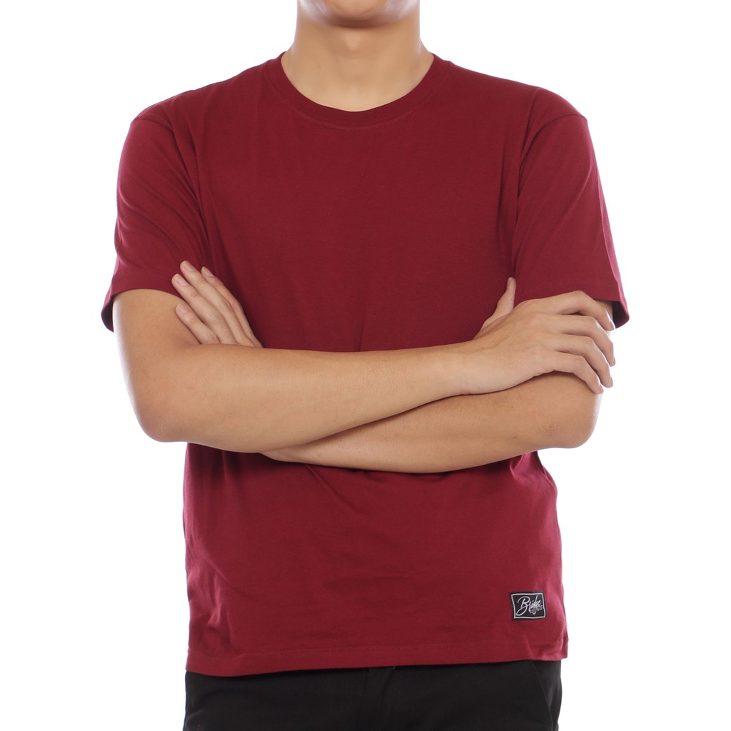 Kaos polos combed 30s maroon Yang Lagi Hits