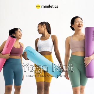 miniletics Natural Rubber Yoga Mat 5mm - Matras Yoga Olahraga Anti Slip