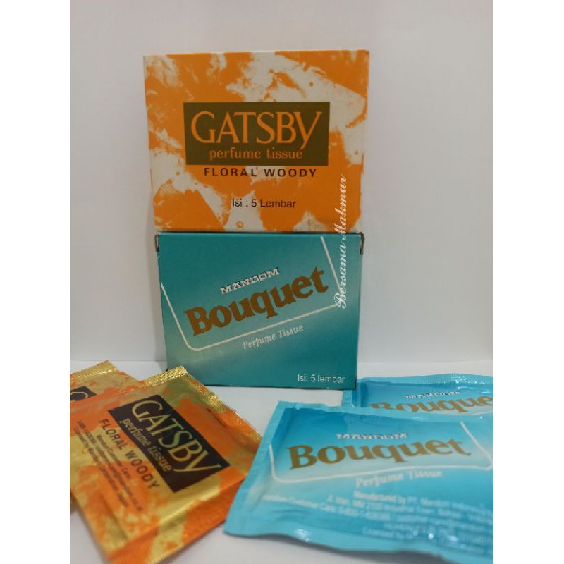 Tissue Parfum Mandom Bouquet / Gatsby @ 5pcs