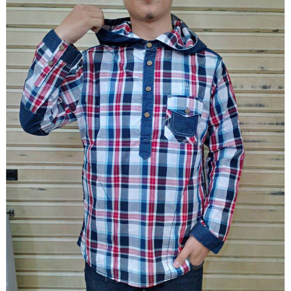 SAMASE KEMKO HOODIE 1136 / BIRU MERAH