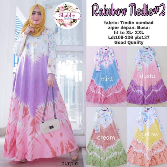 DASTER KAOS LENGAN PANJANG RAINBOW TIEDYE