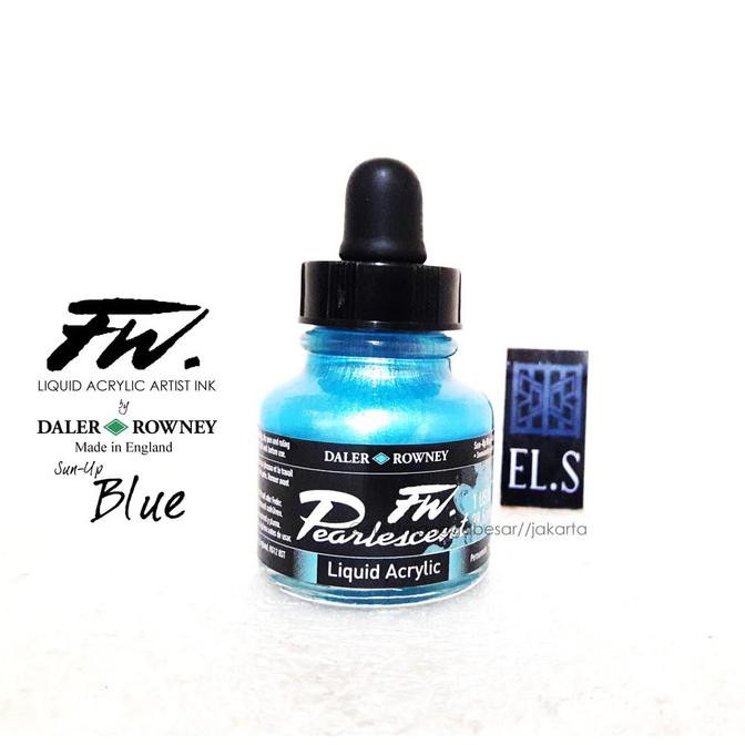 

Promo! Daler Rowney Fw Pearlescent Acrylic Sun-Up Blue Murah