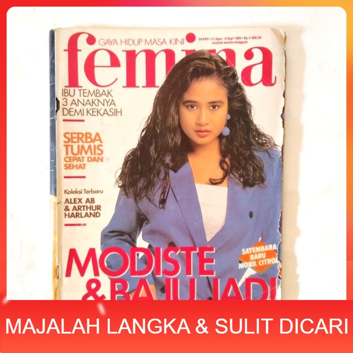 Majalah FEMINA No.34 Sep 1989 Langka