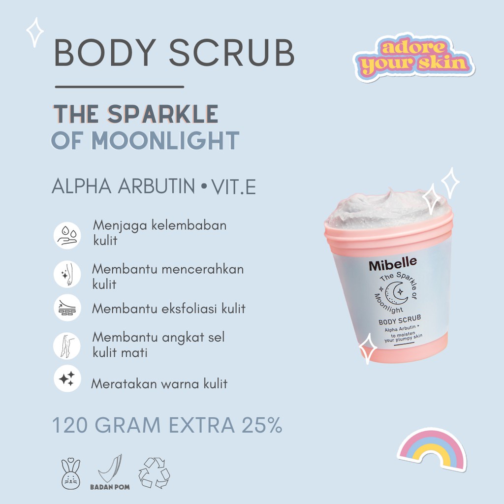 MIBELLE BODY SCRUB ALPHA ARBUTIN 120GR