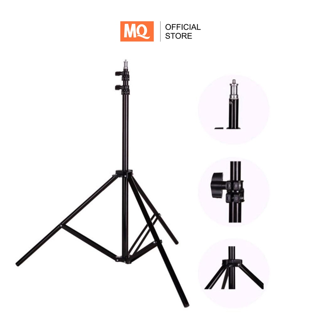 MQ TRIPOD HP 2.1 METER / CAMERA / RINGLIGHT 1.6 METER BAHAN BESI - FREE HOLDER U &amp; BALL HEAD