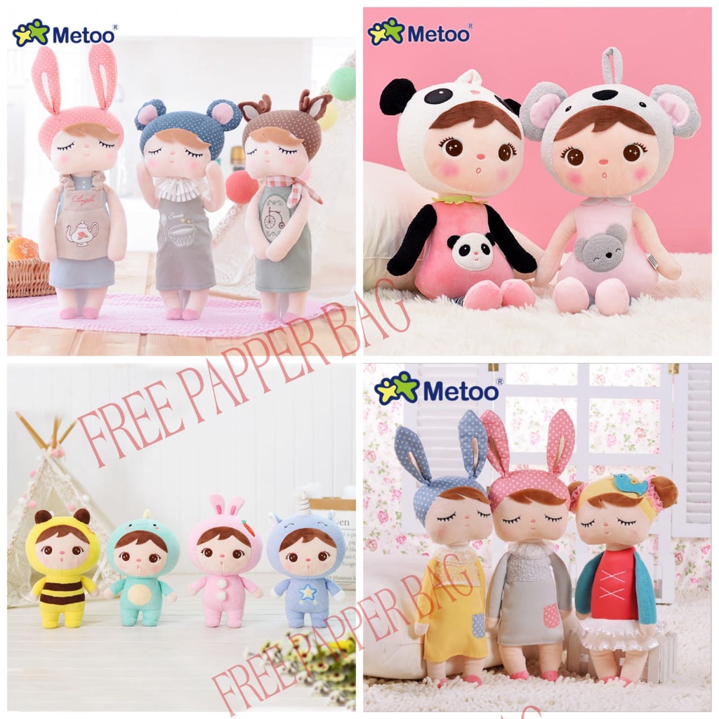 WE Boneka Metoo ORIGINAL Angela Baby, Metoo Kelinci, Panda, Totoro, Poci FREE PAPPER BAG