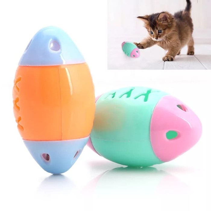 Mainan Anjing Kucing &quot;BOLA RUGBY BUNYI&quot; Kitten Dog Toys