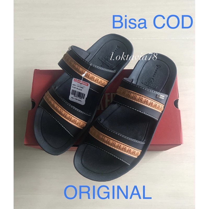 Sendal Slop Pria Dewasa Neckerman Sandal Selop Cowok Dewasa Neckermann LV9352 Black-ORIGINAL