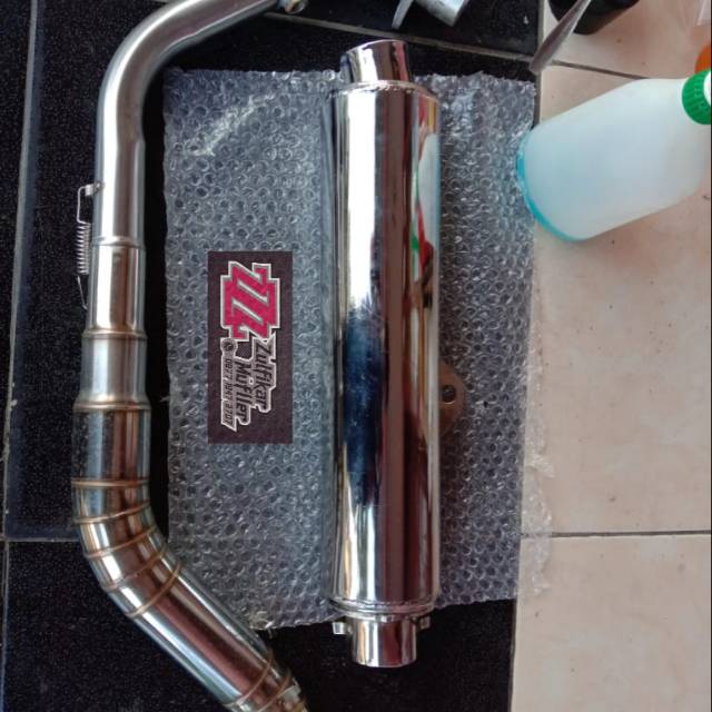 knalpot tsukigi / bobok fu LEHER BLUE &amp; LEHER TIDAK BLUE utk fu, sonic, jupiter mx 135,Vixion, cb150