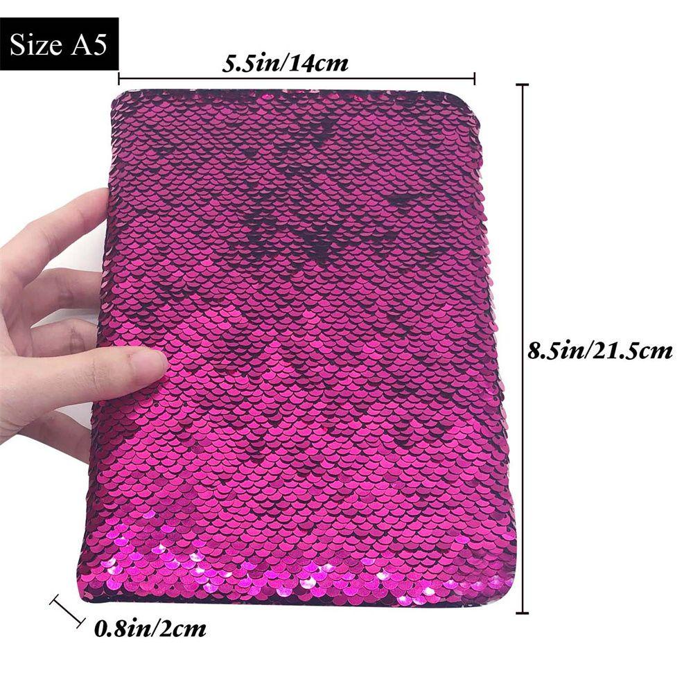 Mxbeauty Sequin Notebook Anak Perempuan Tulisan Kreatif Bantalan Untuk Alat Tulis Anak A5 Notepad