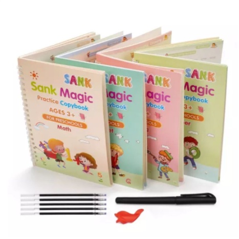 

Buku Edukasi Latihan Tulis Sank Magic Reusable Alphabet Number Math Drawing