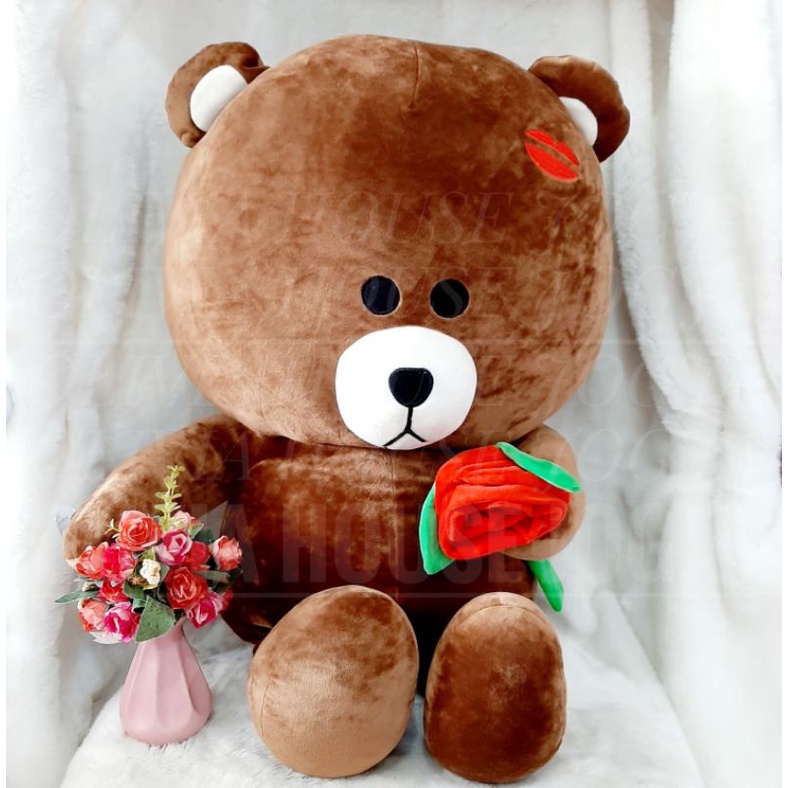 Boneka Bear Beruang Kiss Jumbo Boneka Bear Beruang Flower Boneka Bear Beruang Jumbo