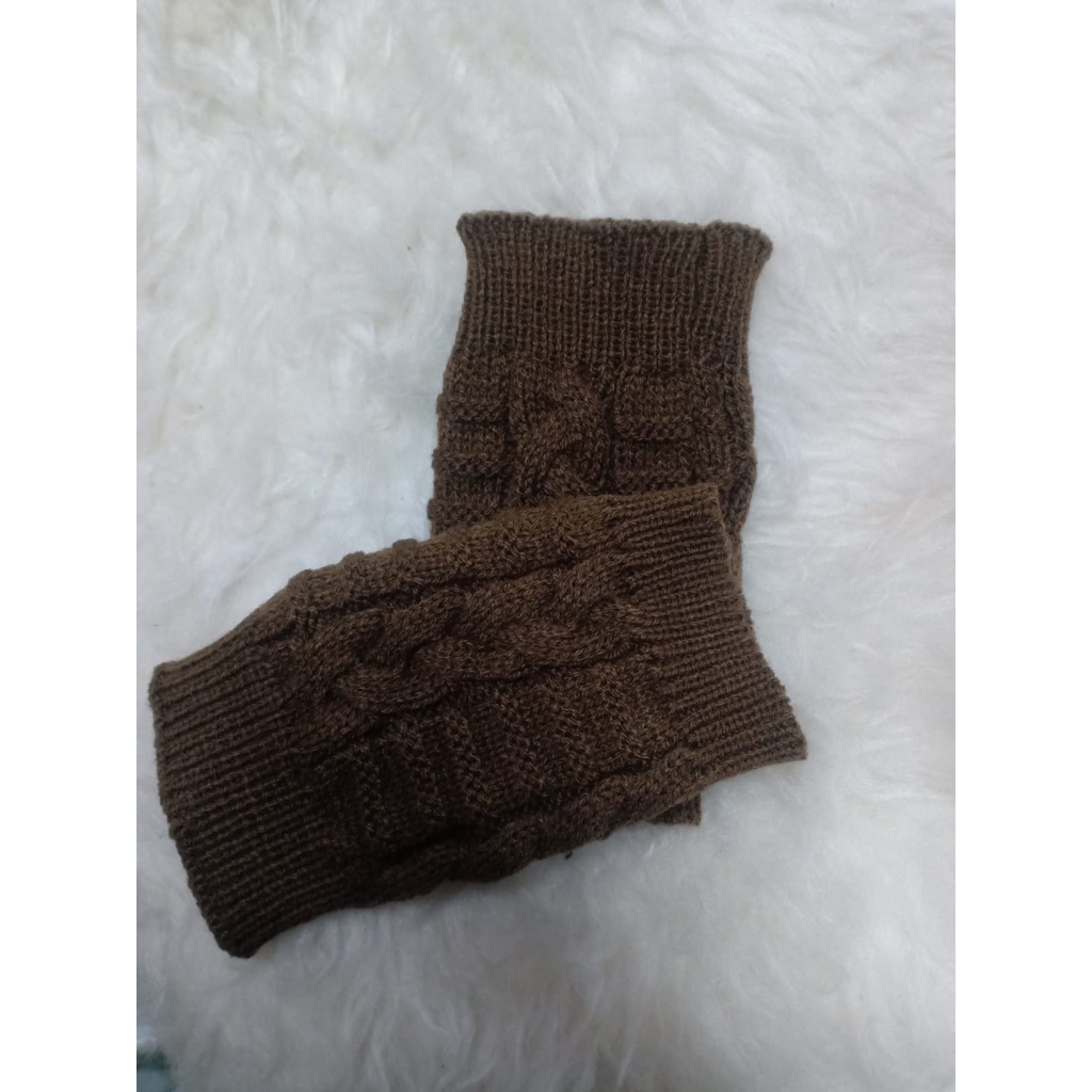 Sarung tangan Pendek Rajut fingerless knitted gloves [PREMIUM]