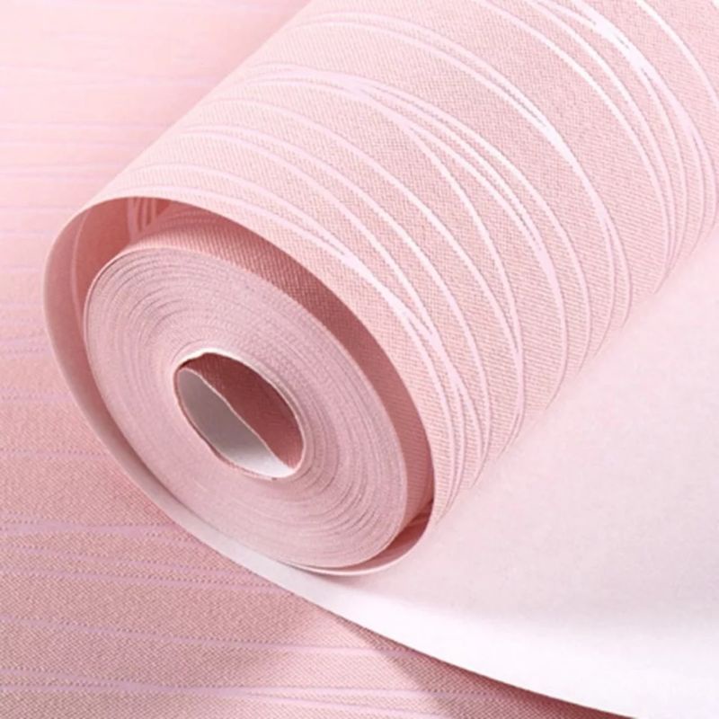 Wallpaper Sticker Dinding Premium Garis Pink Panjang 10Meter x Lebar 45cm