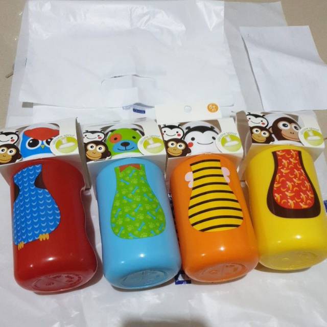 Botol Minum Baby Safe Spout Silicone Karakter Animal Hewan