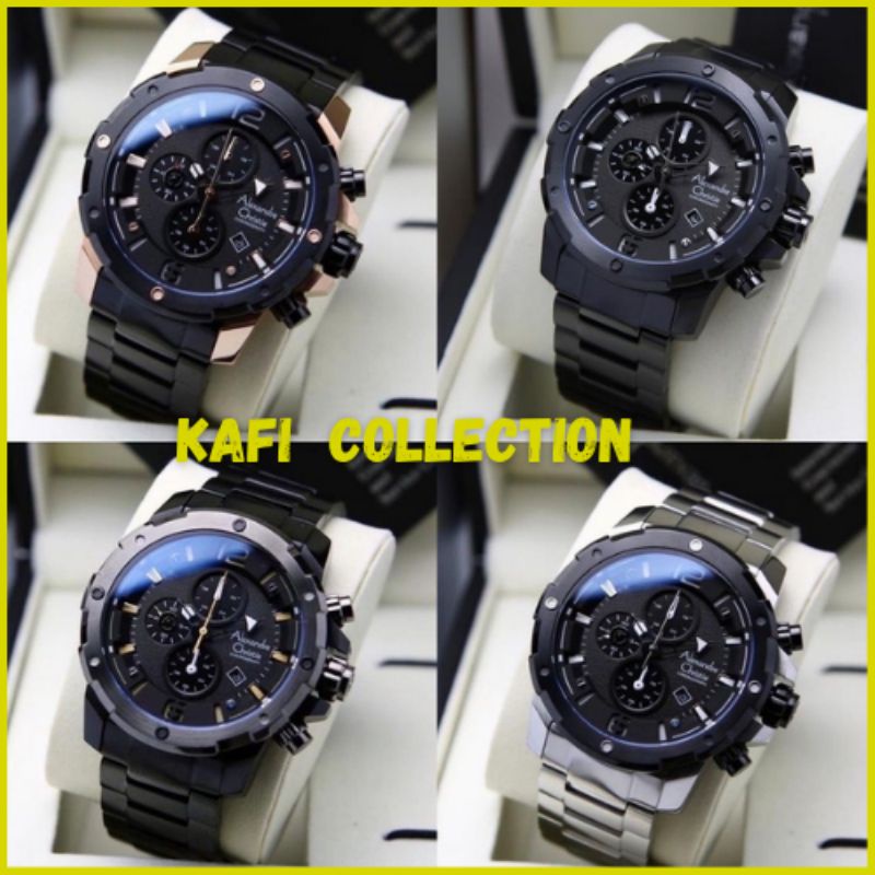 JAM ALEXANDRE CHRISTIE PRIA ORIGINAL AC 6410 TERBARU RANTAI ORI MURAH ANALOG COWOK KEREN