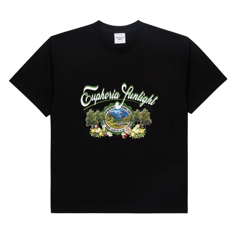ADLV Greenery Artwork Basic Tee Black 100% Original