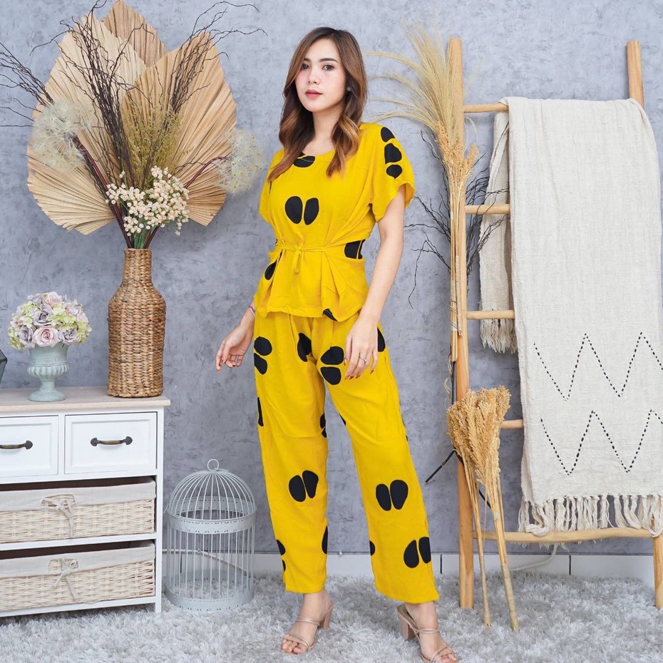 Daster Babydoll Panjang Bali-SET PAN KOPI MUSTAD