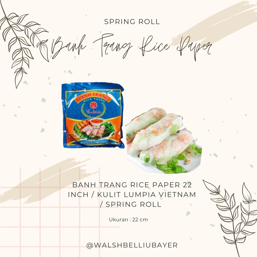 

☄️NEW✨ Banh Trang Rice Paper 22cm | Kulit Lumpia Vietnam | Rice Paper / Banh Trang Rice Paper 22 cm 5 lembar Vietnamese Spring Roll Kulit Lumpia Vietnam / Banh Trang Rice Paper 22cm isi 5 Sheet | Kulit Lumpia Vietnam/repack 5 sheet / Rice paper kulit lump