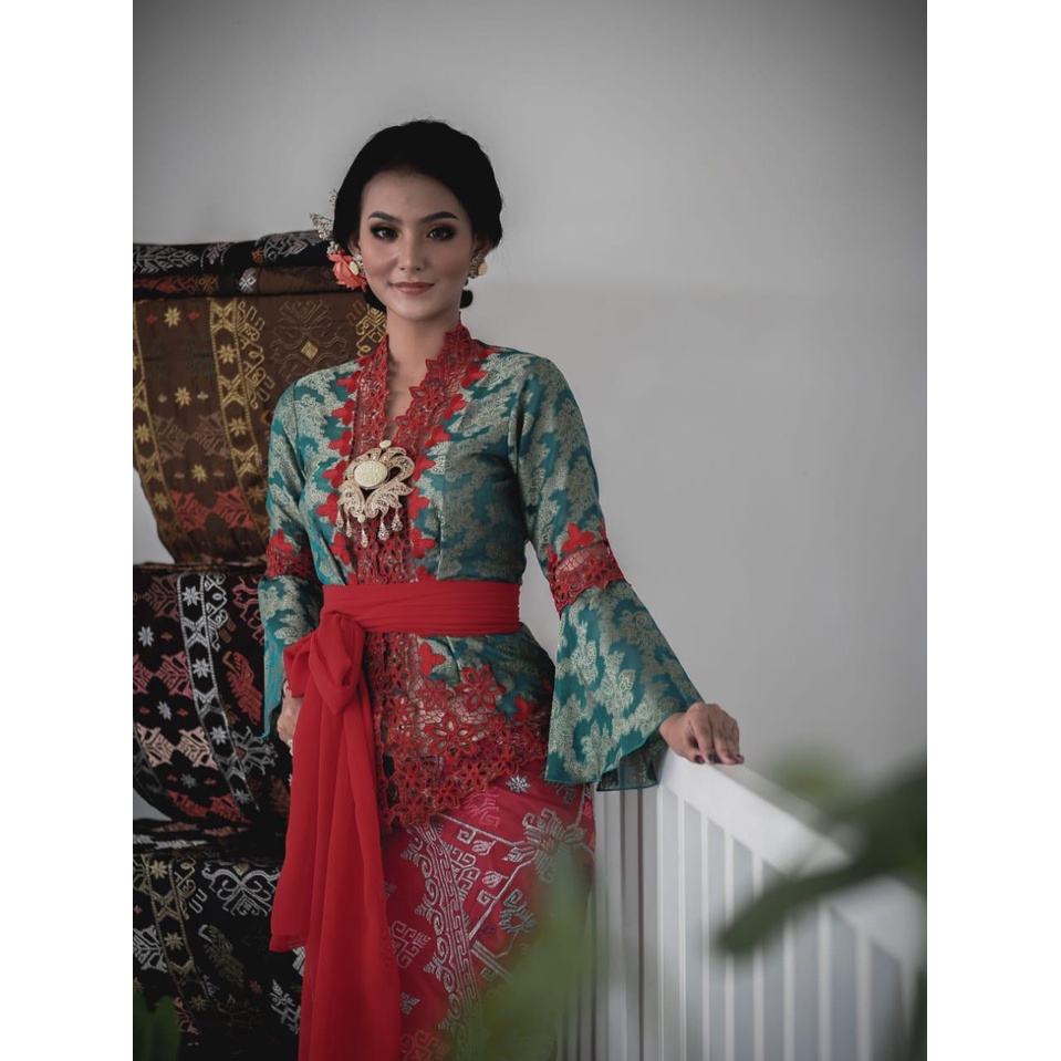 Kebaya Bahan Motif Kenari Sifon India