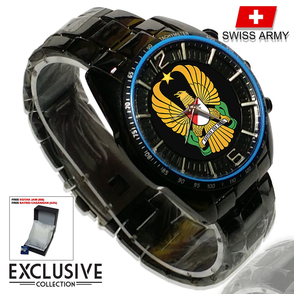 (Istimewa Bossque) Jam TNI - AD Rantai Sport (Elegan)