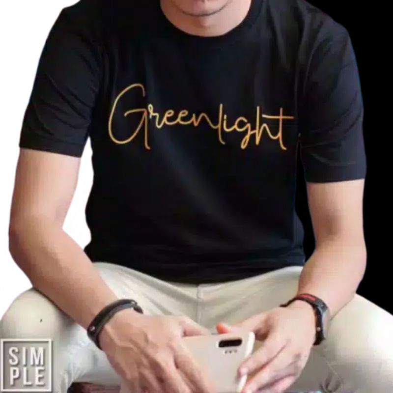 BAJU KAOS TSHIRT DISTRO GREENLIGHT ORIGINAL PRIA COWOK LAKI LAKI DEWASA PREMIUM BRANDED BANDUNG TERB