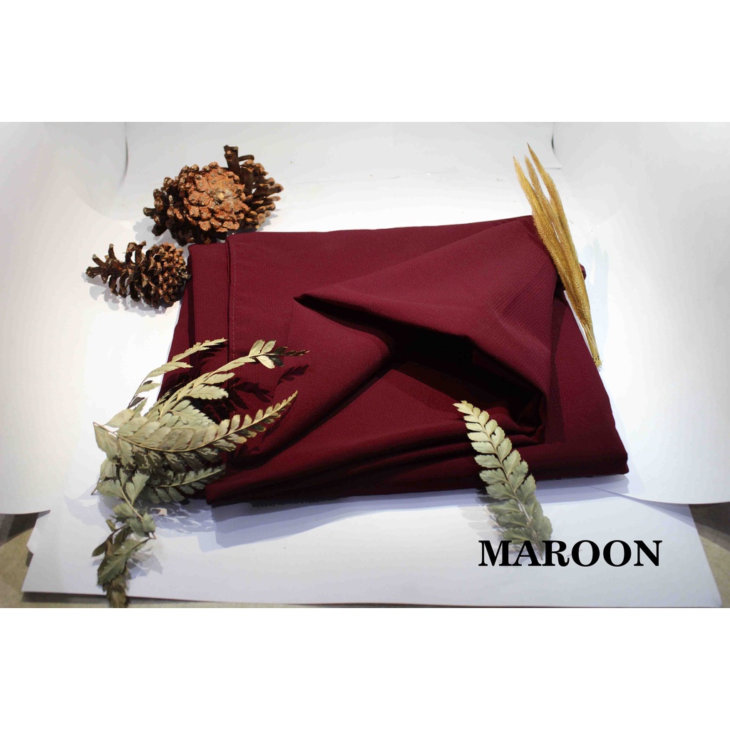 Khimar Bergo Jumbo Wolfis Non Ped / Khimar Jumbo Tali Non Ped / Hijab Instan Maryam Syari-maroon