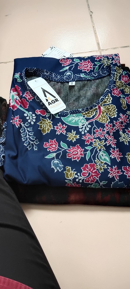 Hibiskus Gamis Wanita Terbaru Calvin Jeans Maxi Batik Standart Ld 95-110 Jumbo Ld 100-130 Ori By Wsk