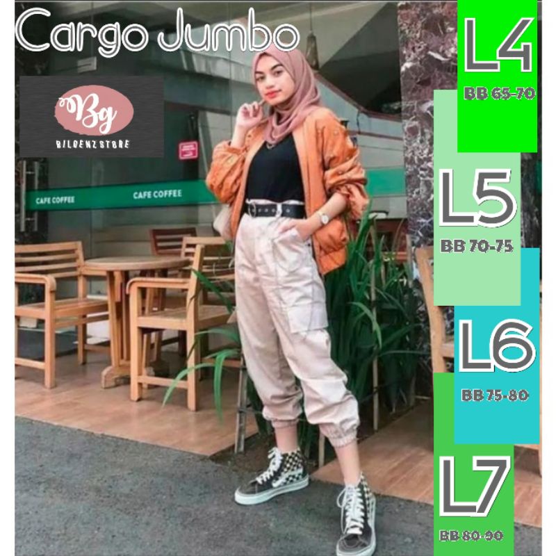 JUMBO CARGO PANTS BIG SIZE 4L 5L 6L 7L BB  70kg - 115kg