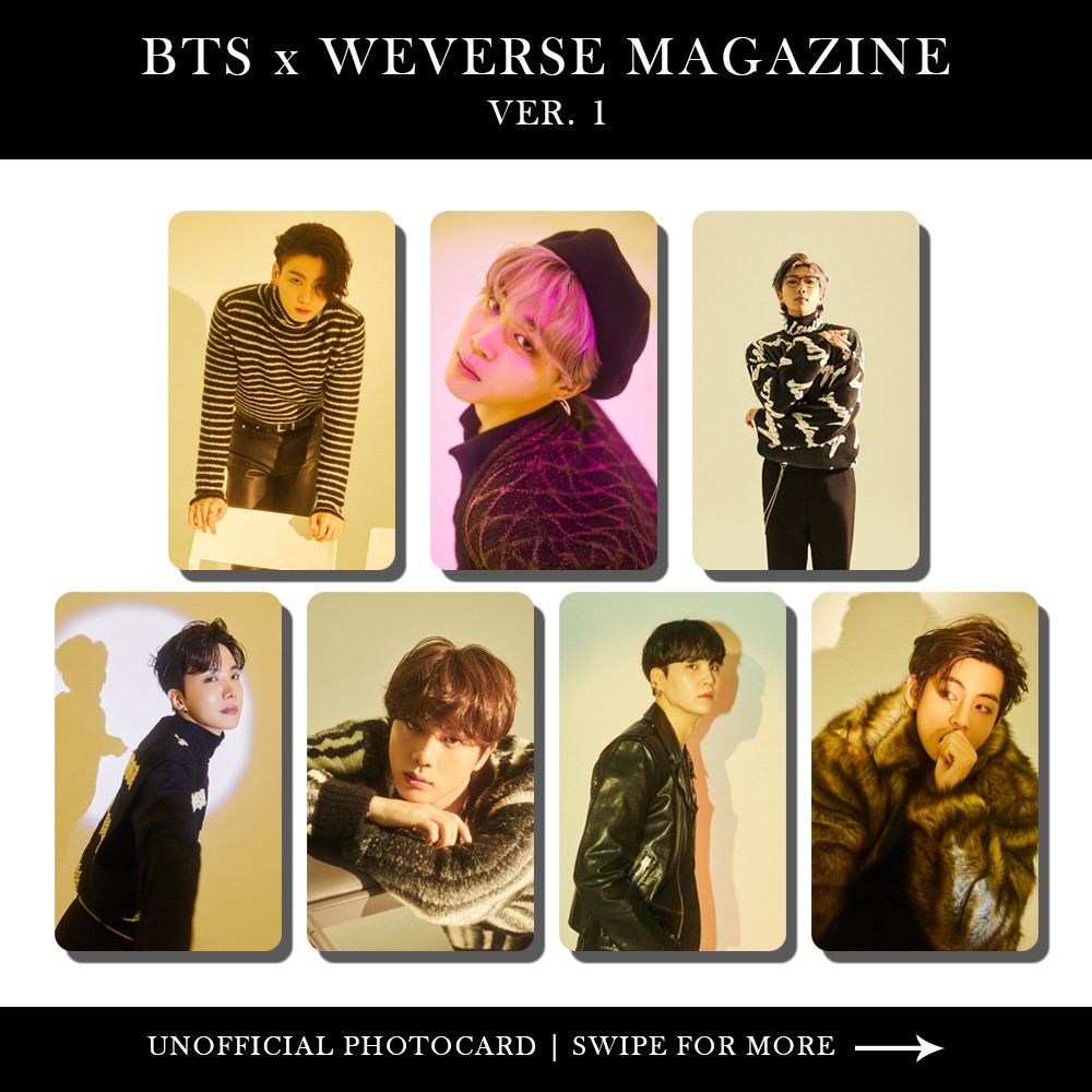 Unofficial Photocard BTS x Weverse Magazine