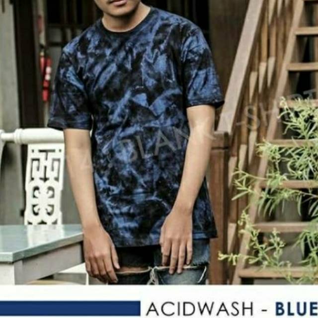 Kaos polos wash army blue UNISEX