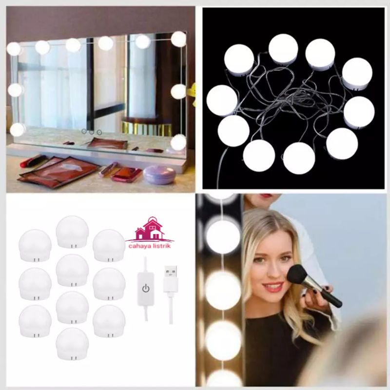 Lampu Led Meja Rias Make Up | Lampu Kaca Rias Vanity Mirror Light