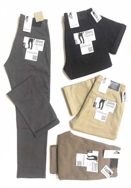 CELANA PRIA CHINO Slim fit Panjang Kerja kantor Santai Liburan Cowok Gentleman 27 - 38