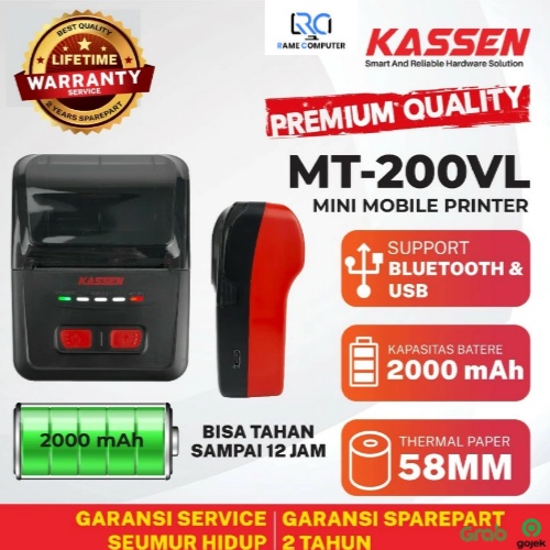 Mobile Printer Bluetooth Kassen MT 200 VL