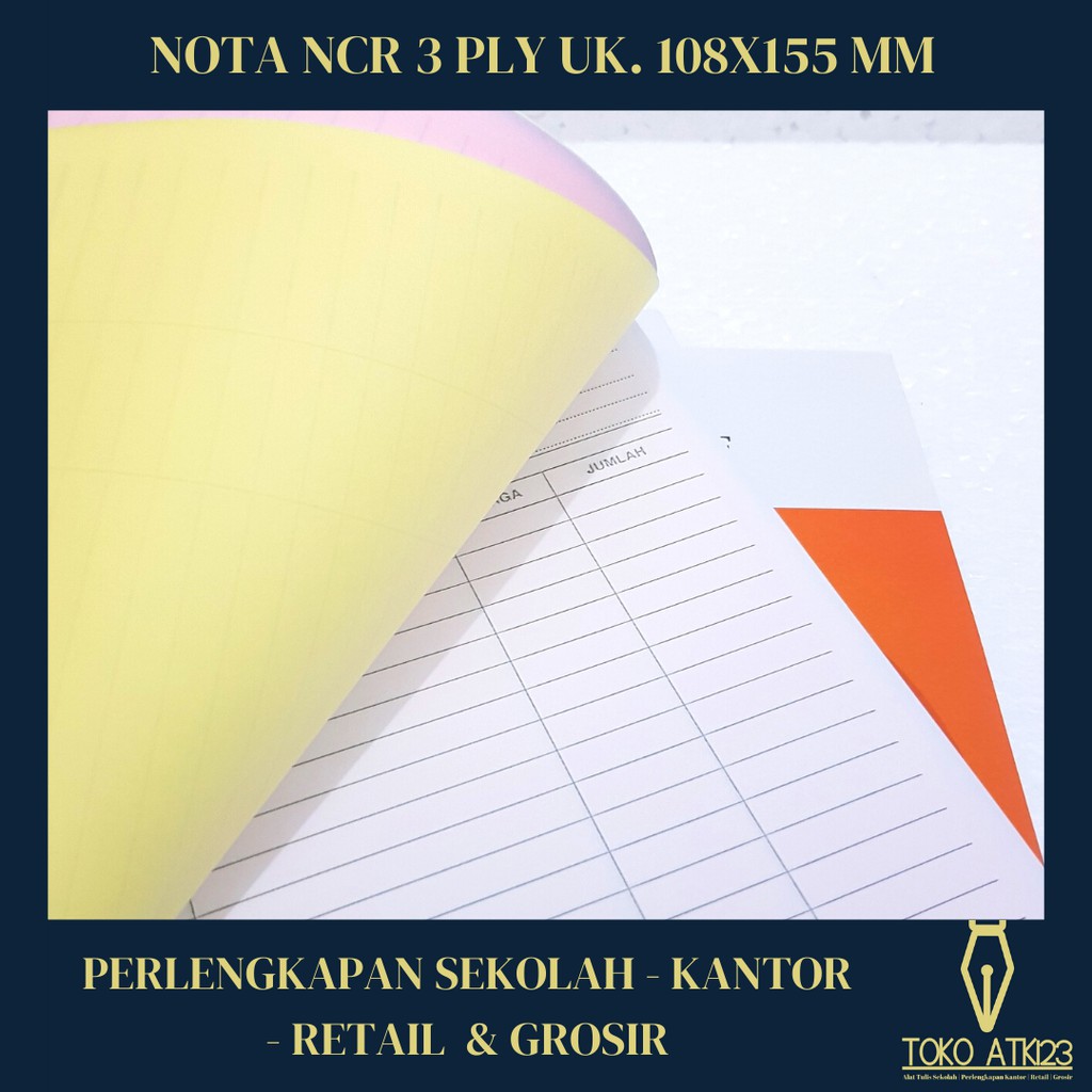 Nota Kecil 3 Ply NCR Merk Paperline / Rankap 3 / Putih Merah Kuning