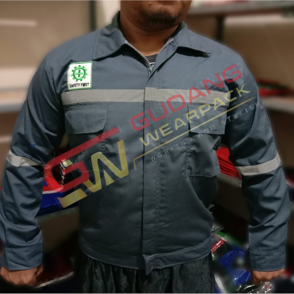 Star Wearpack - Seragam Baju Kerja Proyek Warna Abu Polos